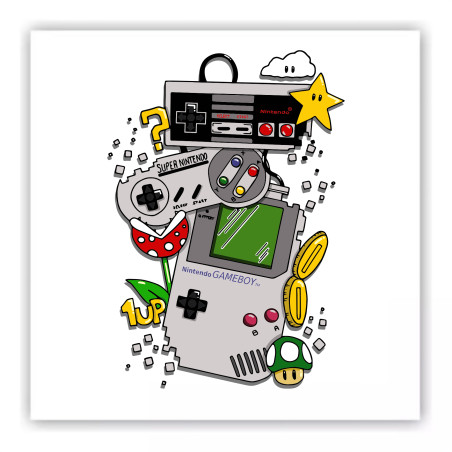 Cuadro Consolas Nintendo 30x30