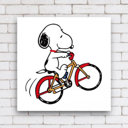 Cuadro Snoopy en Bici 30x30