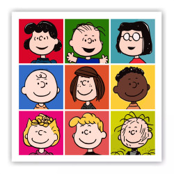 Cuadro Amigos de Snoopy 30x30