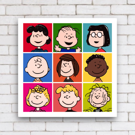 Cuadro Amigos de Snoopy 30x30