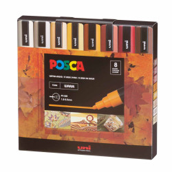 Set de Marcadores Posca 2.5 mm X8 Colores Cálidos