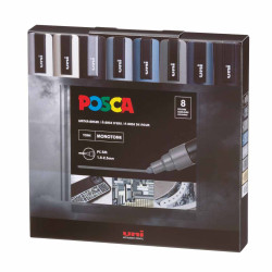 Set de Marcadores Posca 2.5 mm X8 Mono Tonos